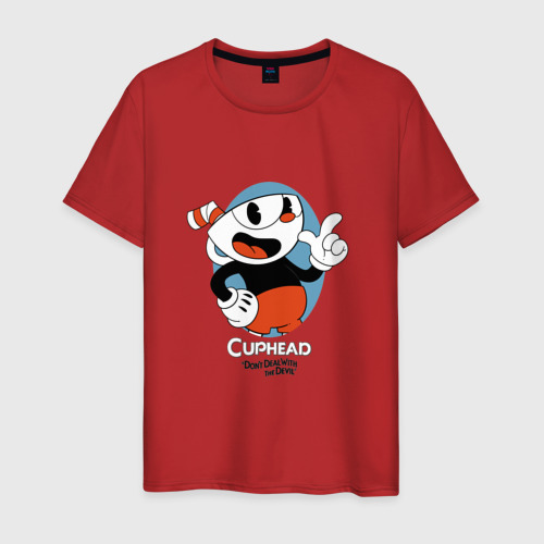 Мужская футболка хлопок Cuphead (4), цвет красный