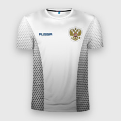 Мужская футболка 3D Slim Сборная России форма с сеткой