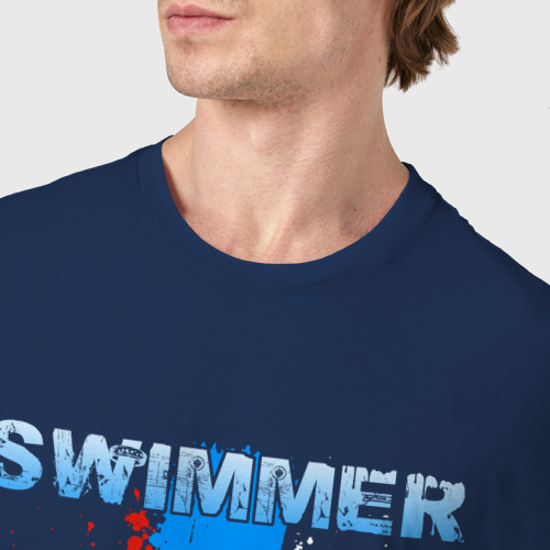 Мужская футболка хлопок Swimmer, цвет темно-синий - фото 6