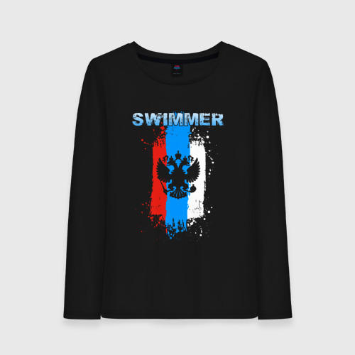 Женский лонгслив хлопок Swimmer, цвет черный