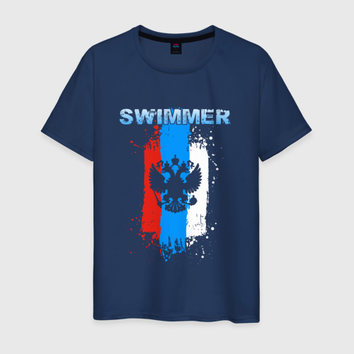 Мужская футболка хлопок Swimmer, цвет темно-синий