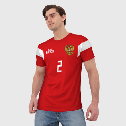 Мужская футболка 3D с принтом Сборная России Фернандес, фото на моделе #1