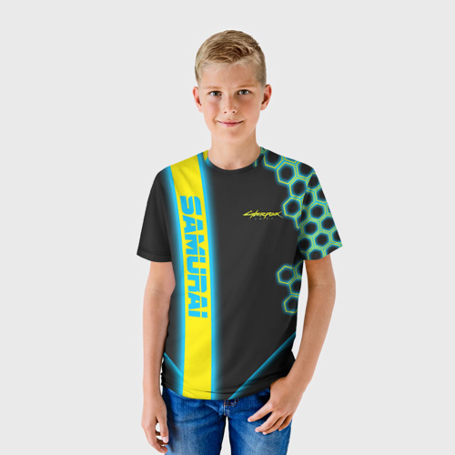 Детская футболка 3D CYBERPUNK 2077 SAMURAI, цвет 3D печать - фото 3