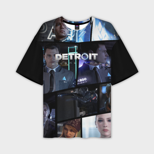 Мужская футболка oversize 3D Detroit Become Human, цвет 3D печать