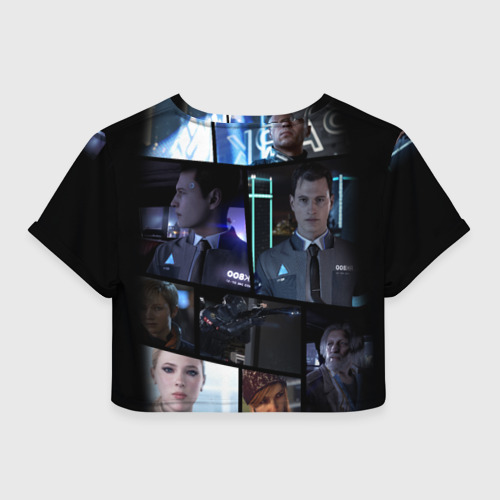 Женская футболка Crop-top 3D Detroit Become Human, цвет 3D печать - фото 2