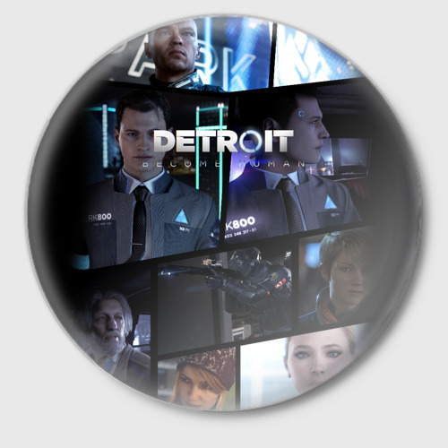 Значок с принтом Detroit Become Human, вид спереди №1