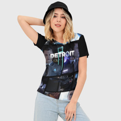Женская футболка 3D Slim Detroit Become Human - фото 2