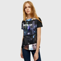 Женская футболка 3D Detroit Become Human - фото 2