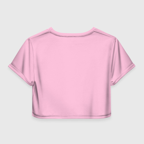 Женская футболка Crop-top 3D Fake love pink - фото 2