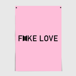 Постер Fake love pink