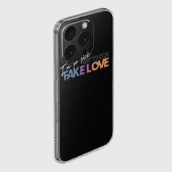 Чехол для iPhone 16 Pro Max силиконовый с защитой камеры Fake love - фото 2