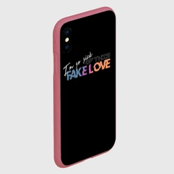 Чехол для iPhone XS Max матовый Fake love - фото 2