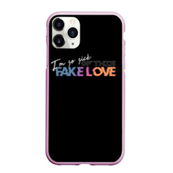 Чехол для iPhone 11 Pro Max матовый Fake love