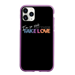 Чехол для iPhone 11 Pro Max матовый Fake love