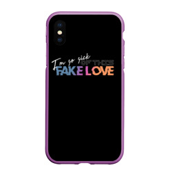 Чехол для iPhone XS Max матовый Fake love