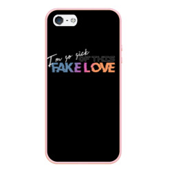 Чехол для iPhone 5/5S матовый Fake love