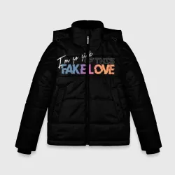 Зимняя куртка для мальчиков 3D Fake love
