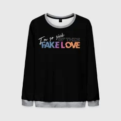 Мужской свитшот 3D Fake love