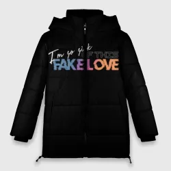 Женская зимняя куртка Oversize Fake love