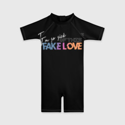 Детский купальный костюм 3D Fake love