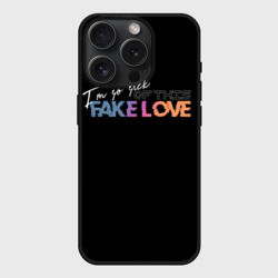 Чехол силиконовый для Apple iPhone 15 Pro матовый Fake love