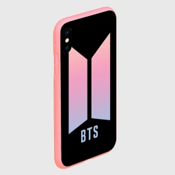 Чехол для iPhone XS Max матовый BTS logo gradiet - фото 2