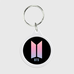 Брелок круглый BTS logo gradiet