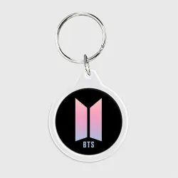Брелок круглый BTS logo gradiet