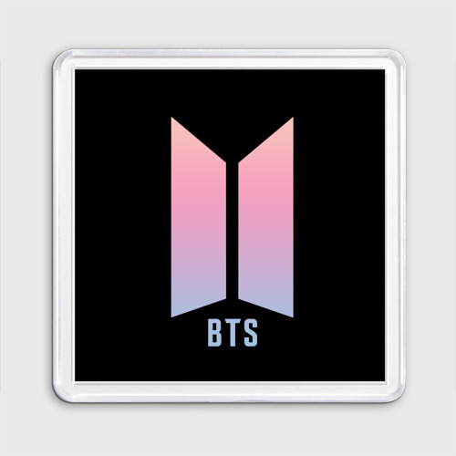 Магнит 55*55 BTS logo gradiet