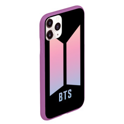 Чехол для iPhone 11 Pro Max матовый BTS logo gradiet - фото 2