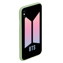 Чехол для iPhone XS Max матовый BTS logo gradiet - фото 2