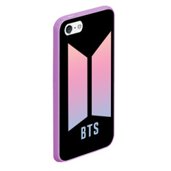 Чехол для iPhone 5/5S матовый BTS logo gradiet - фото 2