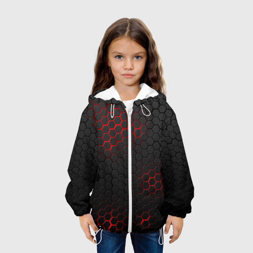 Детская куртка 3D Неоновая стальная броня, цвет белый - фото 4