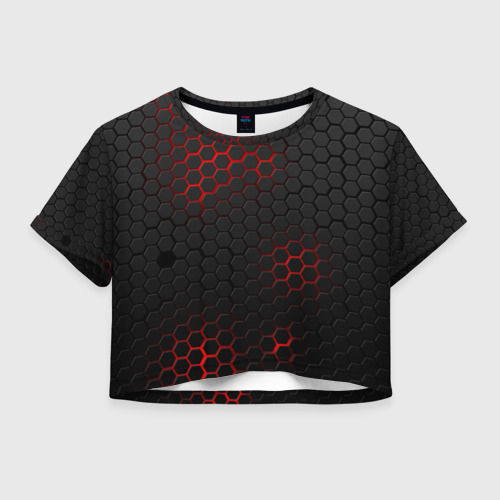 Женская футболка Crop-top 3D СТАЛЬНАЯ БРОНЯ Фото 01 Женская футболка Crop-top 3D СТАЛЬНАЯ БРОНЯ Фото 01