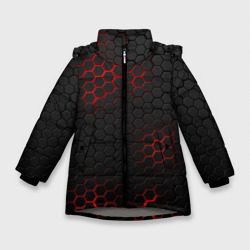 Неоновая стальная броня – Зимняя куртка для девочек 3D с принтом купить
