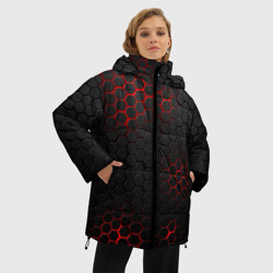 Женская зимняя куртка Oversize Неоновая стальная броня - фото 2