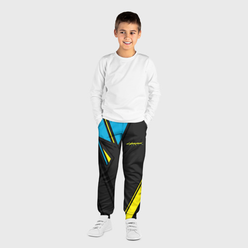 Детские брюки 3D с принтом CYBERPUNK 2077, вид сбоку #3