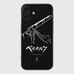 Чехол для iPhone 16 силиконовый с защитой камеры Berserk. minimal