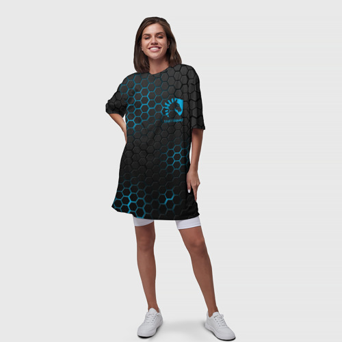 Платье-футболка 3D TEAM LIQUID E-SPORT, цвет 3D печать - фото 5
