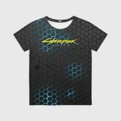 Детская футболка 3D Cyberpunk 2077 самурай на спине