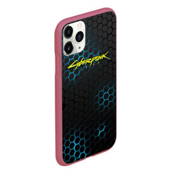 Чехол для iPhone 11 Pro Max матовый Cyberpunk 2077 самурай на спине - фото 2