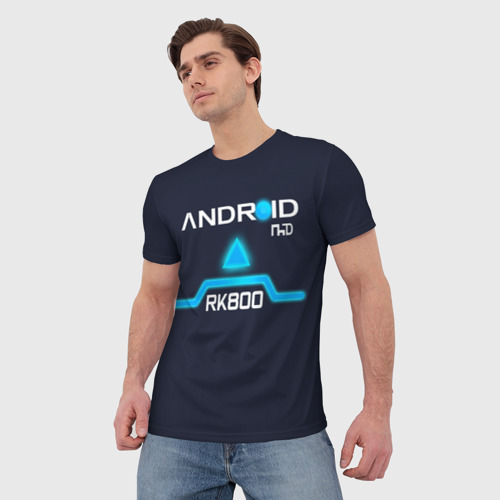 Мужская футболка 3D Android RK800 Connor, цвет 3D печать - фото 3