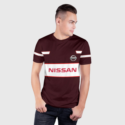 Мужская футболка 3D Slim Nissan, цвет 3D печать - фото 3