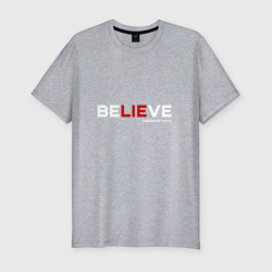 American Gods Believe – Мужская футболка хлопок Slim с принтом купить