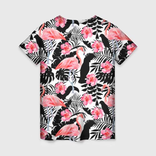 Женская футболка 3D Pattern Flamingo, цвет 3D печать - фото 2