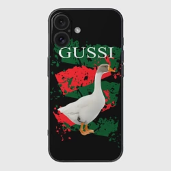 Чехол для iPhone 16 силиконовый с защитой камеры Gussi