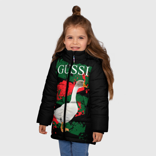 Зимняя куртка для девочек 3D Gussi, цвет светло-серый - фото 3