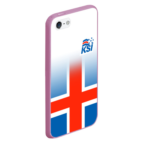 Чехол для iPhone 5/5S матовый KSI ICELAND SPORT, цвет розовый - фото 3