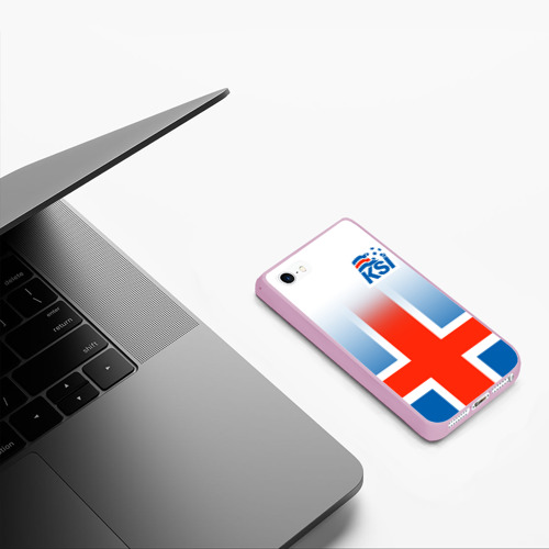 Чехол для iPhone 5/5S матовый KSI ICELAND SPORT, цвет розовый - фото 5