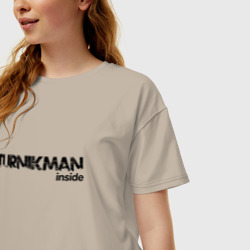Женская футболка хлопок Oversize Turnikman inside - фото 2
